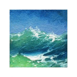 Miniature 645, 1″x 1″ original oil painting on 1/8 artist board